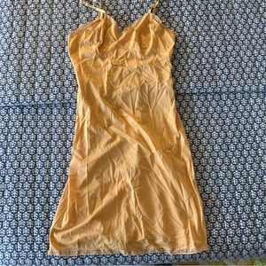 Vintage Gold Lace Dress Slip